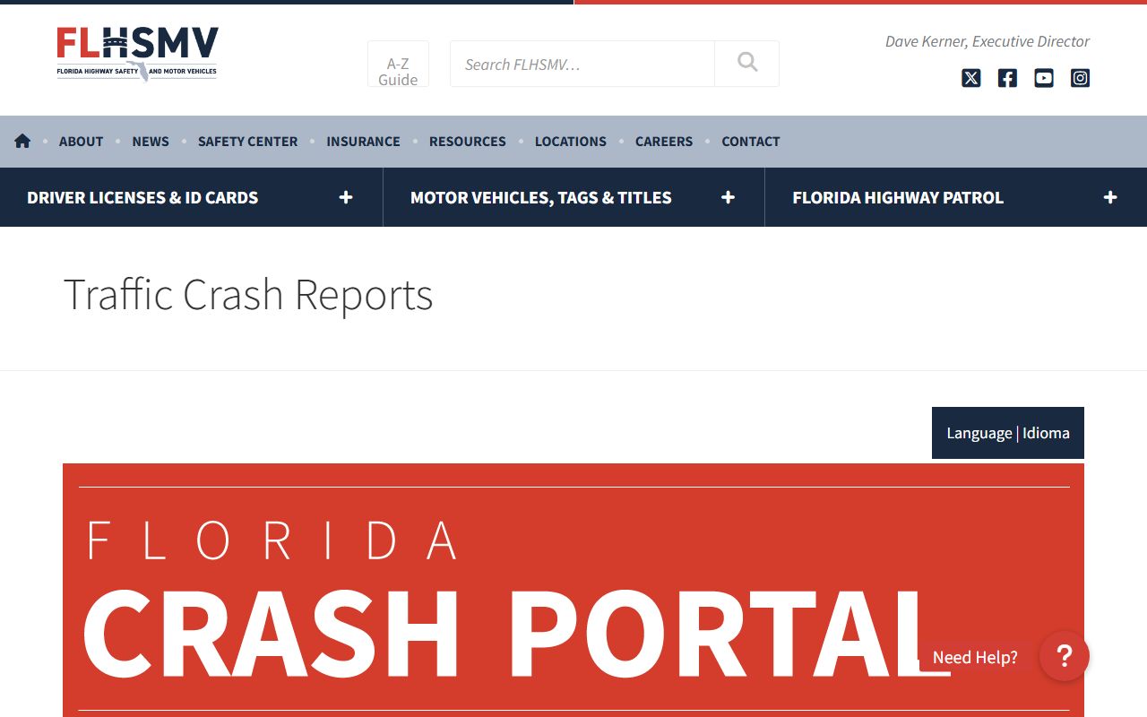 Volusia County traffic court records FLHSMV crash report portal